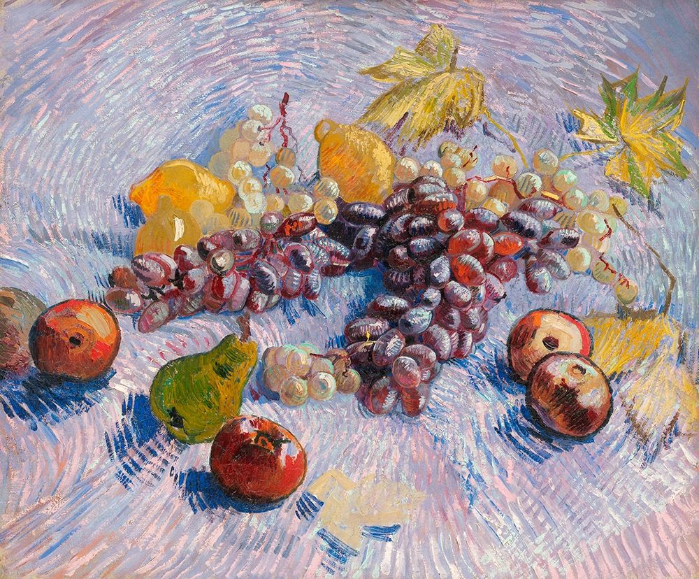 Grapes, Lemons, Pears, and Apples (1887) art print by Vincent Van Gogh for $57.95 CAD