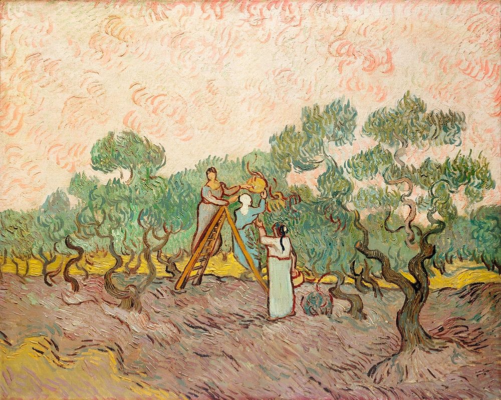 Women Picking Olives (1889) art print by Vincent Van Gogh for $57.95 CAD