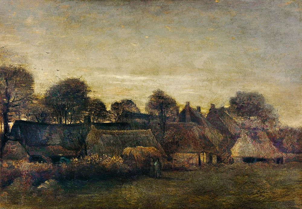 Farming Village at Twilight (1884) art print by Vincent Van Gogh for $57.95 CAD