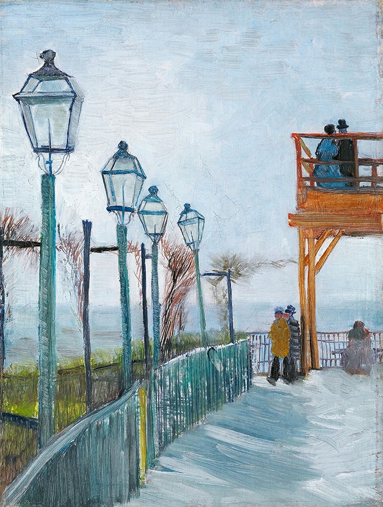 Terrace and Observation Deck at the Moulin de Blute-Fin, Montmartre (1887) art print by Vincent Van Gogh for $57.95 CAD
