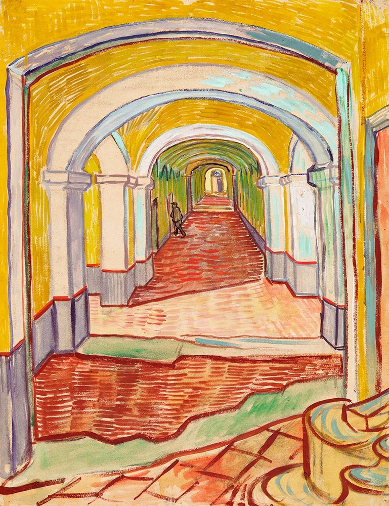 Corridor in the Asylum (1889) art print by Vincent Van Gogh for $57.95 CAD