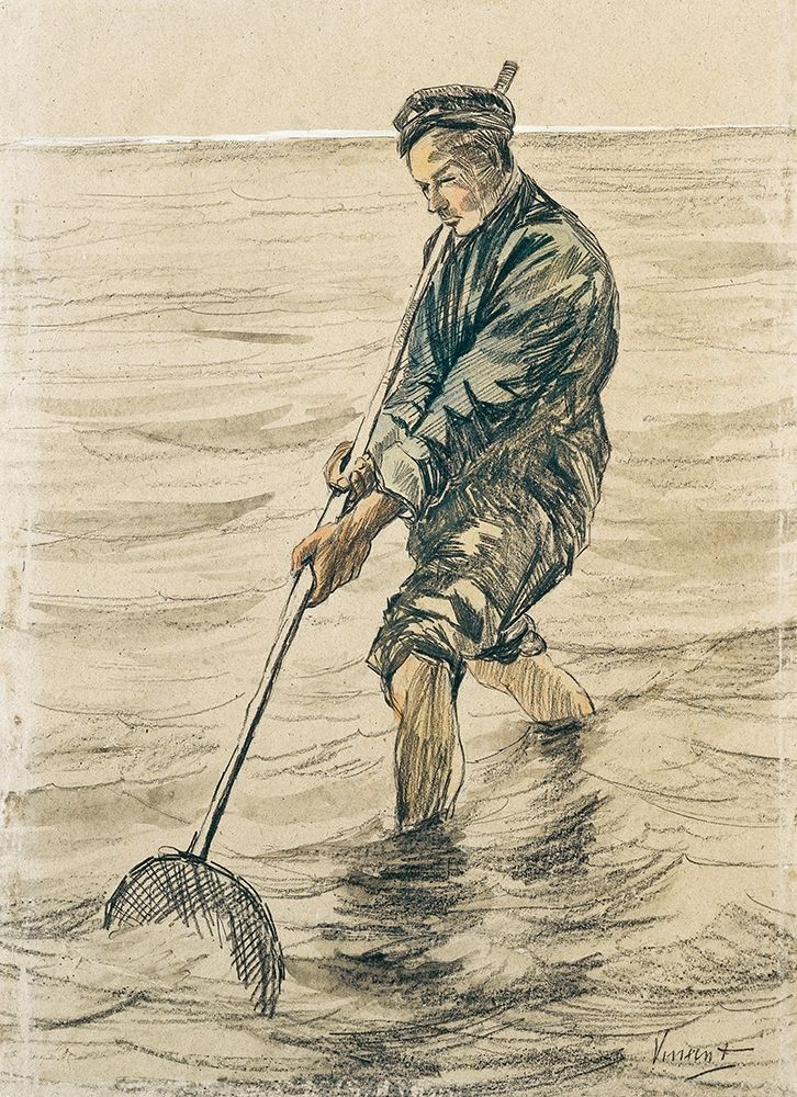 The Shell Fisherman (Schelpenvisser, 1863â€“1890) art print by Vincent Van Gogh for $57.95 CAD