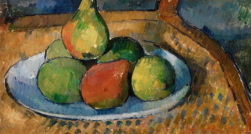 Plate of Fruit on a Chair art print by Paul Cezanne for $57.95 CAD