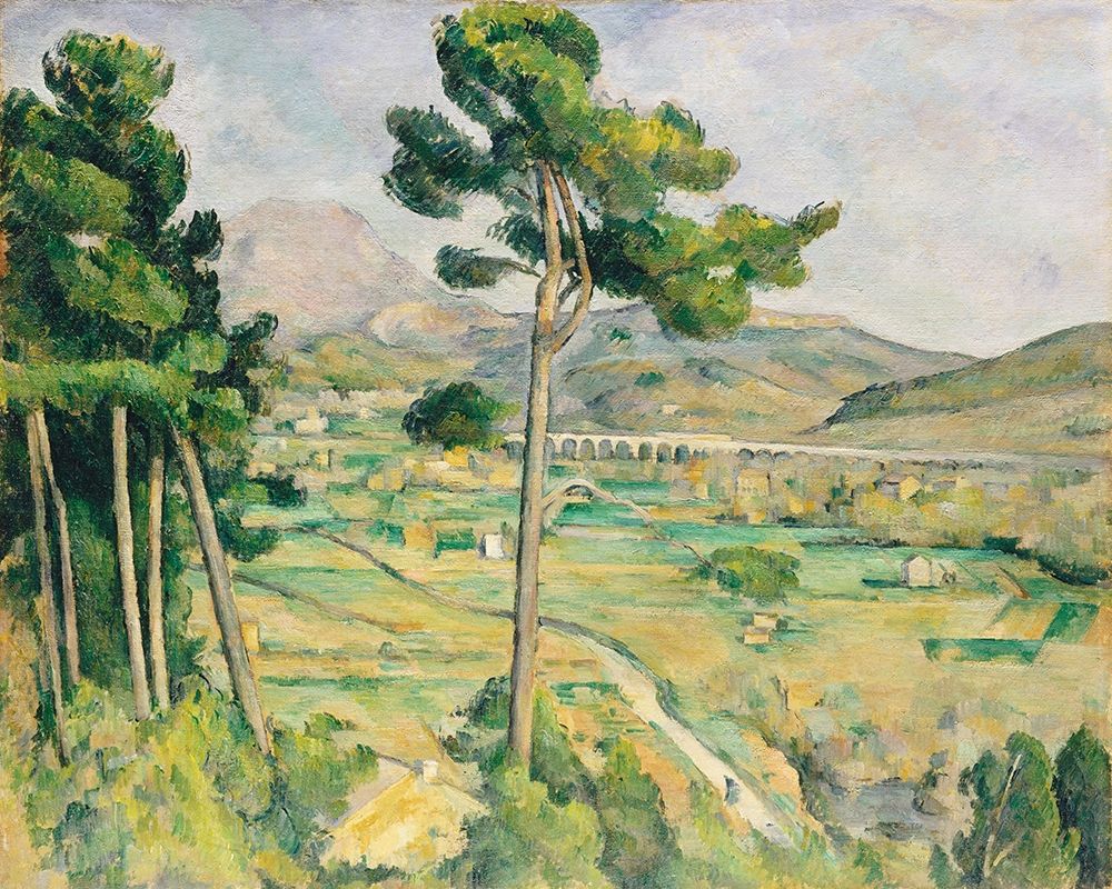 Mont Sainte-Victoire and the Viaduct of the Arc River Valley art print by Paul Cezanne for $57.95 CAD