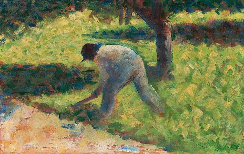 Peasant with a Hoe art print by Georges Seurat for $57.95 CAD