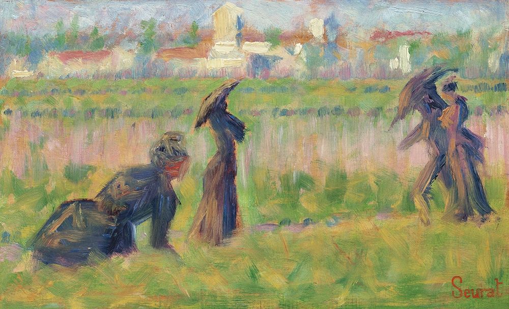 Figures in a Landscape art print by Georges Seurat for $57.95 CAD
