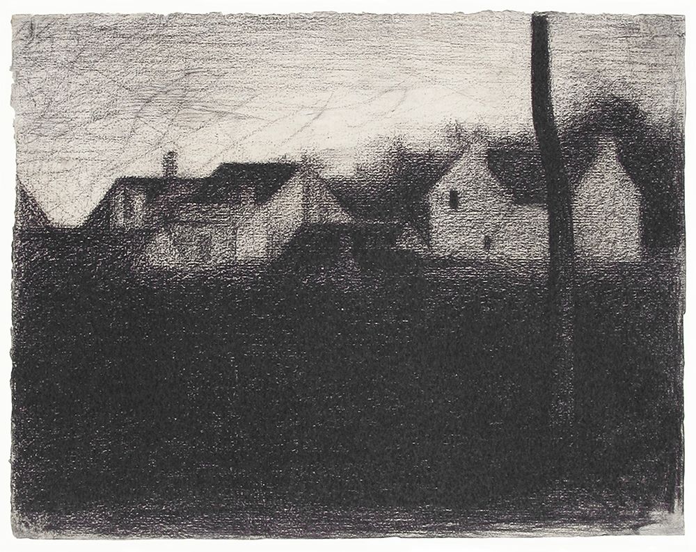 Landscape With Houses art print by Georges Seurat for $57.95 CAD