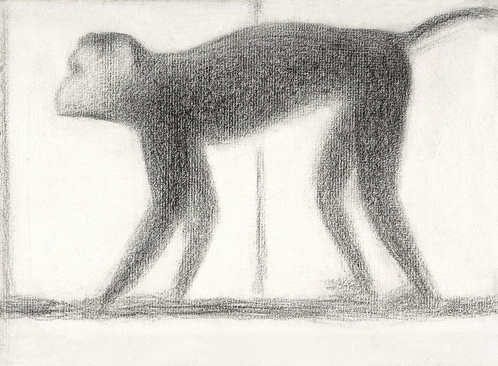 Monkey art print by Georges Seurat for $57.95 CAD