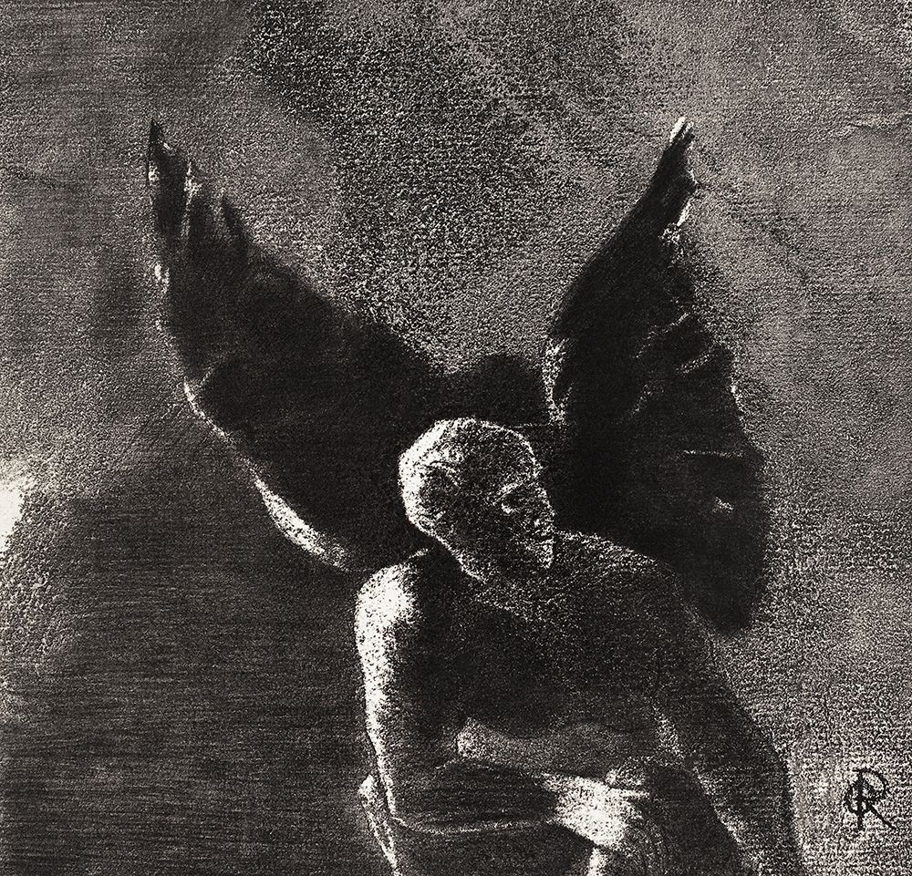 Glory and Praise To You, Satan, In the Heights of Heaven, Where You Reigned, and in the Depths of He art print by Odilon Redon for $57.95 CAD