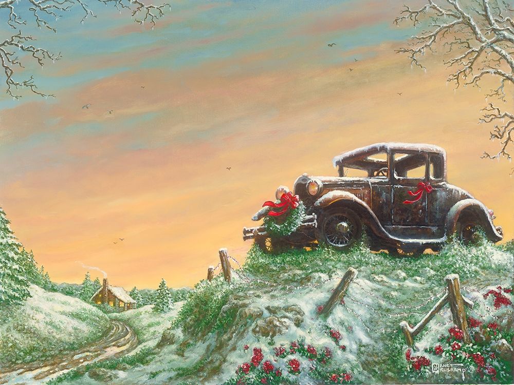Another Christmas art print by Janet Kruskamp for $57.95 CAD