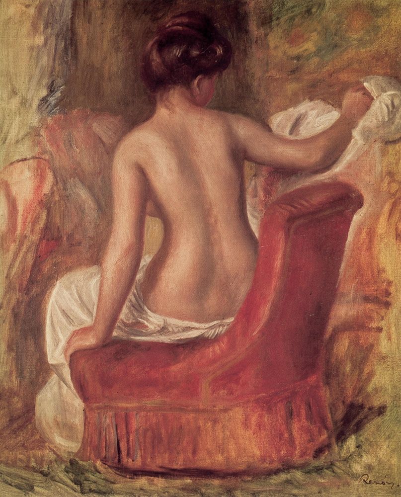 Nude in a Chair art print by Pierre-Auguste Renoir for $57.95 CAD