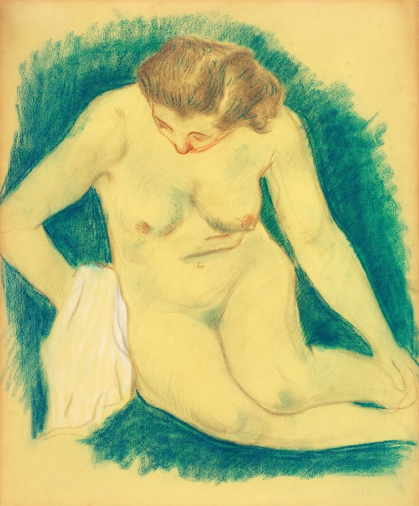 Seated Nude Seen from Above art print by Paul Gauguin for $57.95 CAD