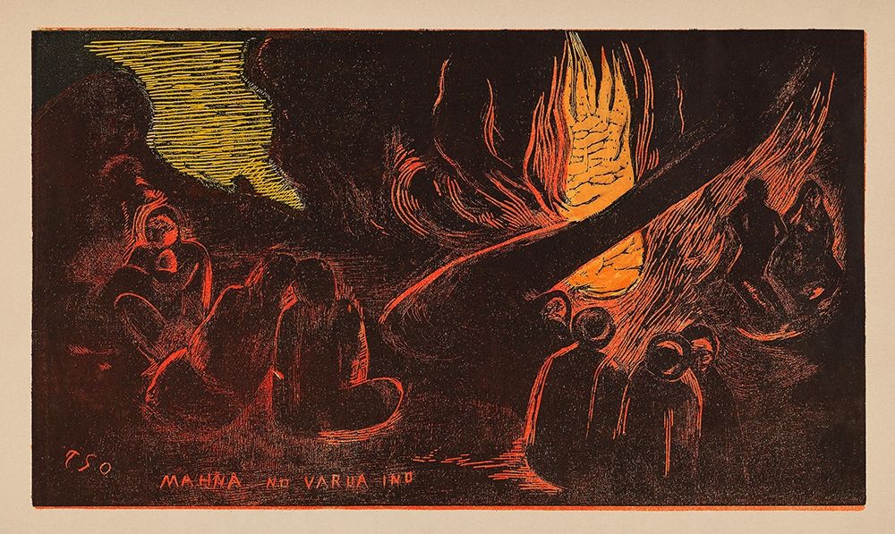 The Devil Speaks (Mahna no varua ino), from the Noa Noa Suite art print by Paul Gauguin for $57.95 CAD