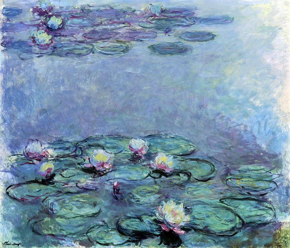 WATER LILIES NYMPHEAS art print by Claude Monet for $57.95 CAD