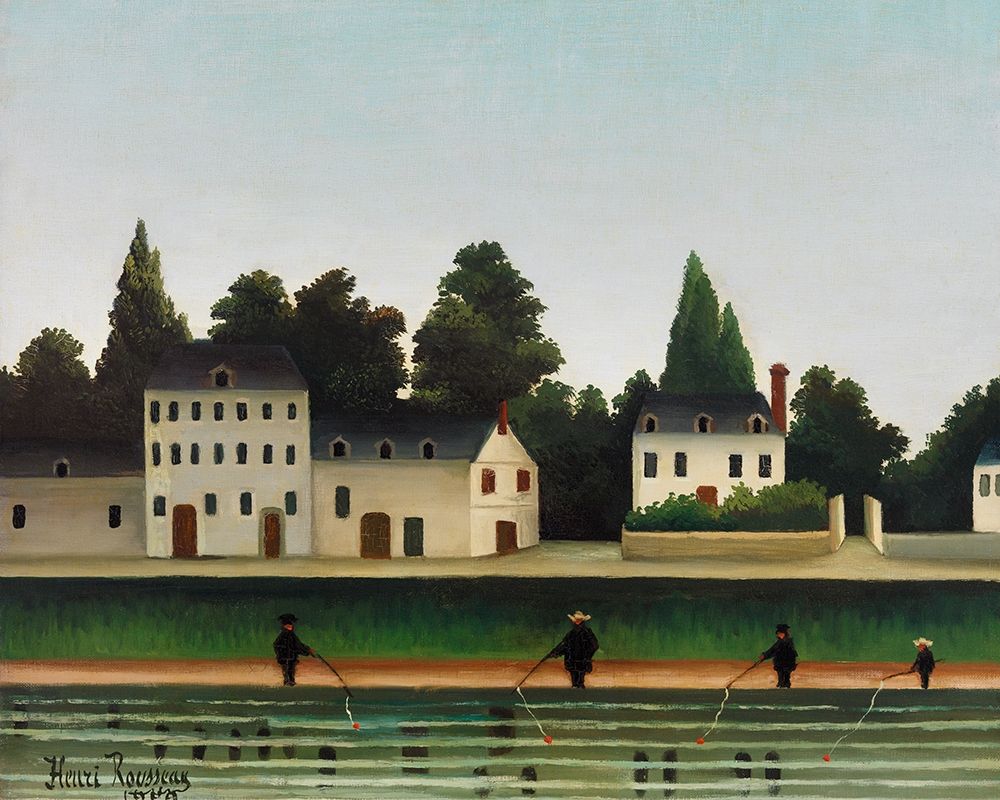 Landscape and Four Fisherman art print by Henri Rousseau for $57.95 CAD