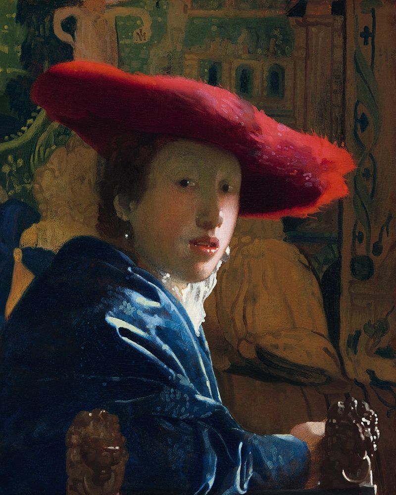 Girl with the Red Hat art print by Johannes Vermeer for $57.95 CAD