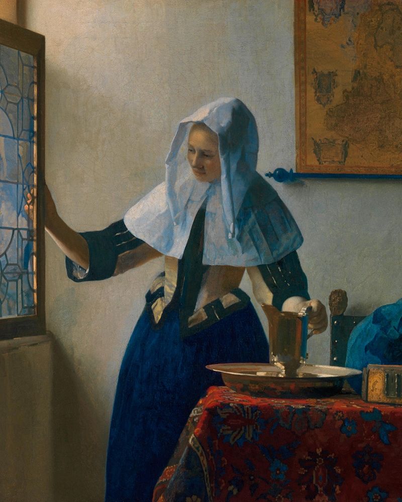 Young Woman with a Water Pitcher art print by Johannes Vermeer for $57.95 CAD