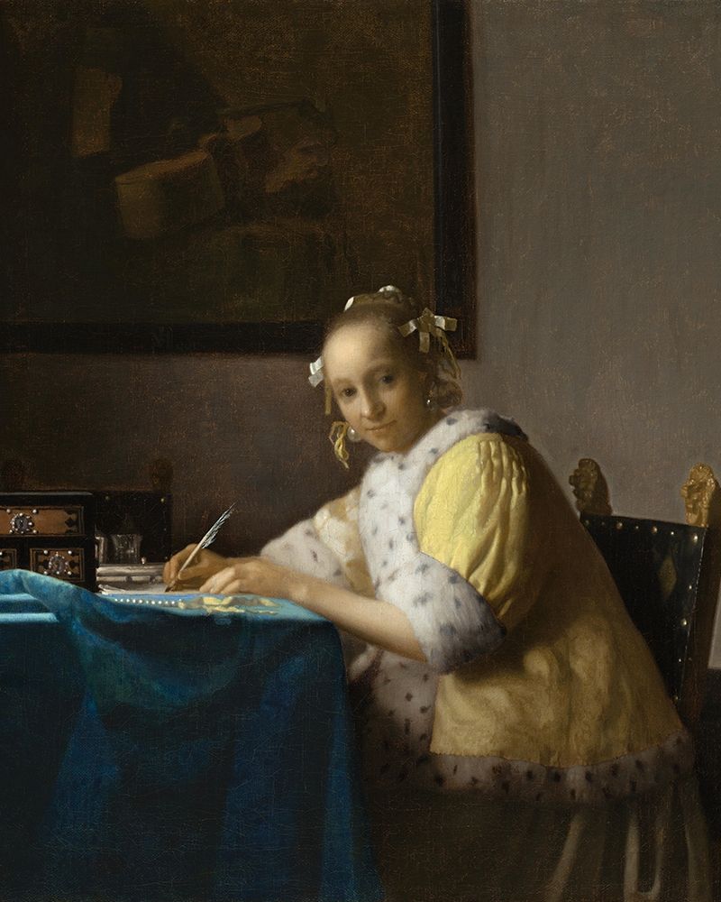 A Lady Writing a Letter art print by Johannes Vermeer for $57.95 CAD