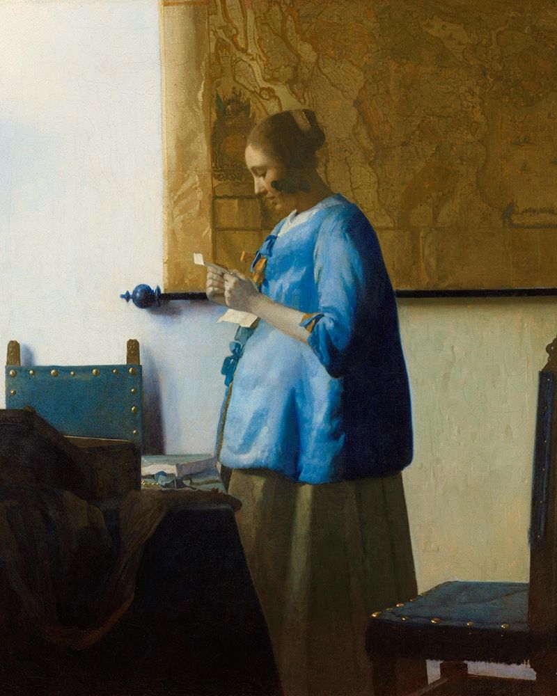 Woman Reading a Letter art print by Johannes Vermeer for $57.95 CAD
