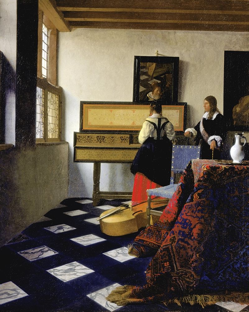 The Music Lesson art print by Johannes Vermeer for $57.95 CAD