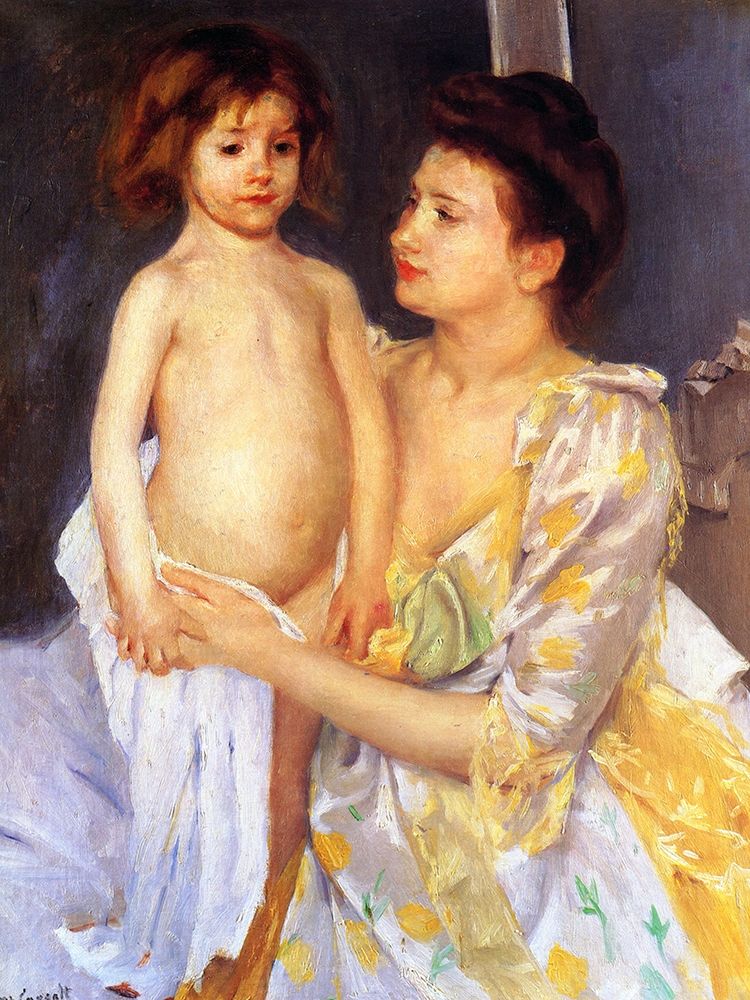 Jules Being Dried by His Mother art print by Mary Cassatt for $57.95 CAD