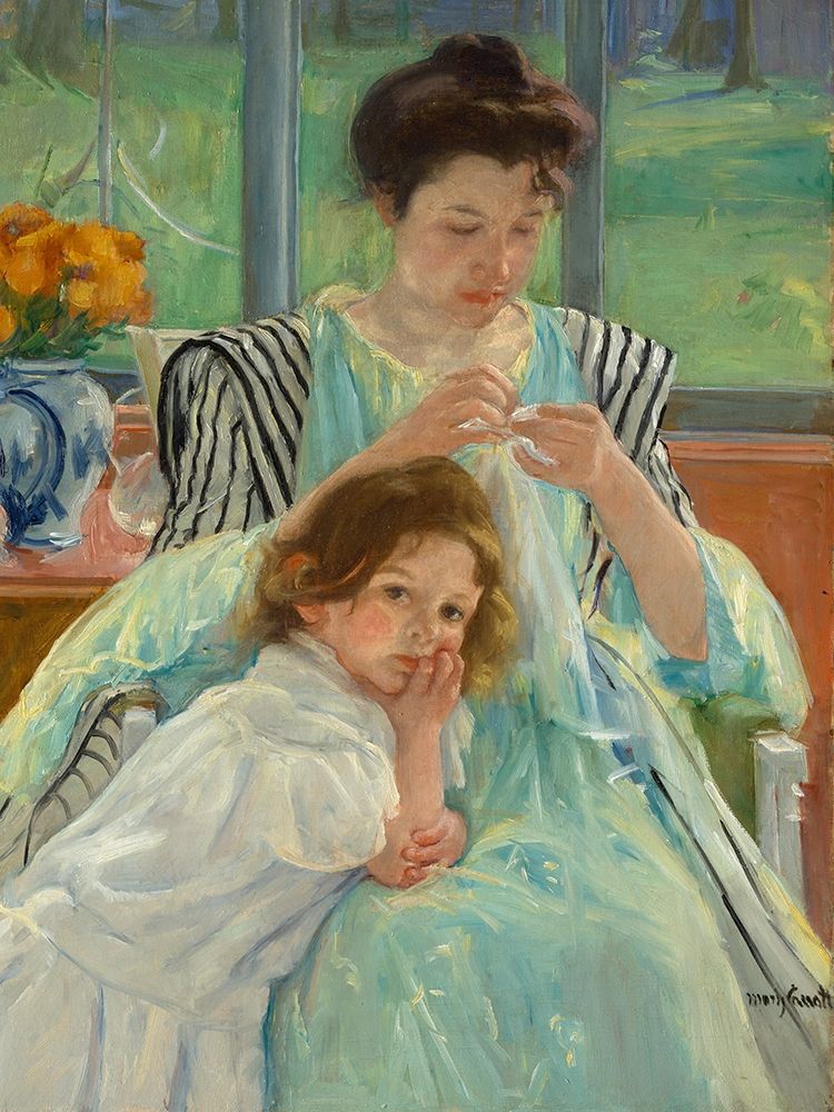Young Mother Sewing art print by Mary Cassatt for $57.95 CAD