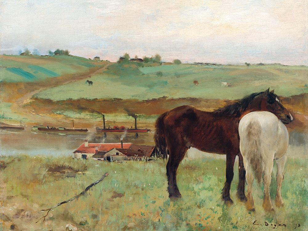 Horse in a Meadow art print by Edgar Degas for $57.95 CAD