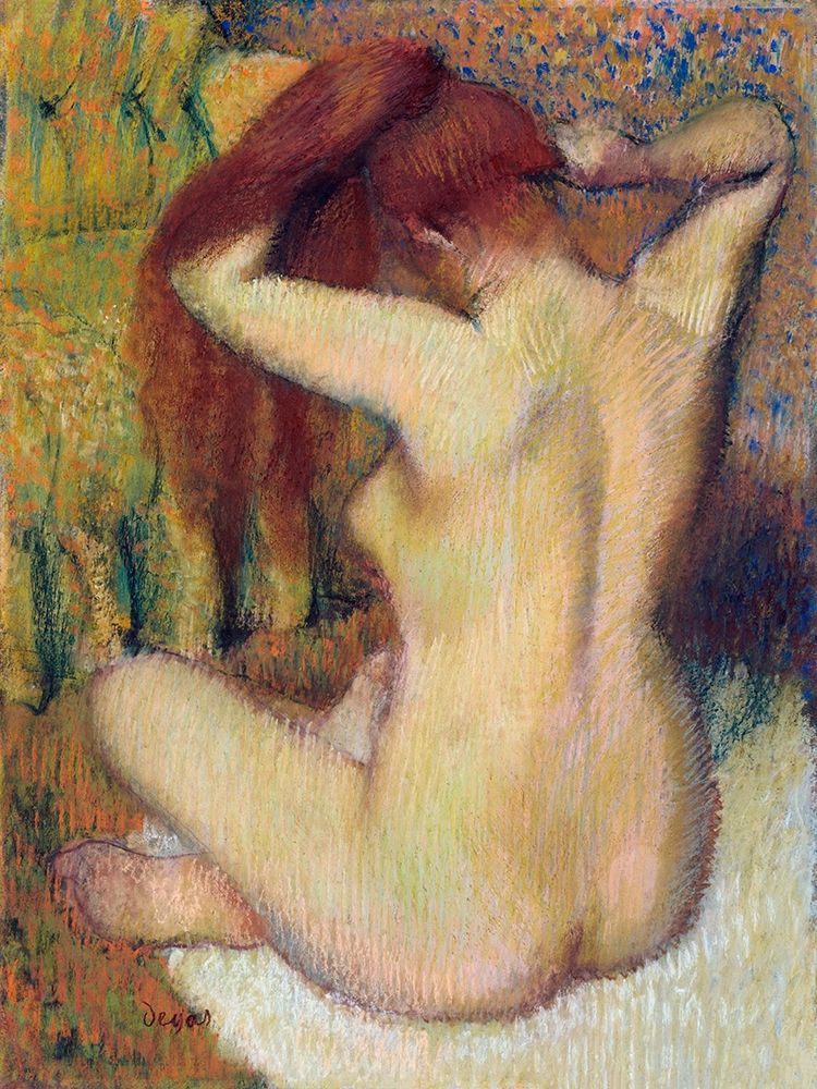 Woman Combing Her Hair art print by Edgar Degas for $57.95 CAD