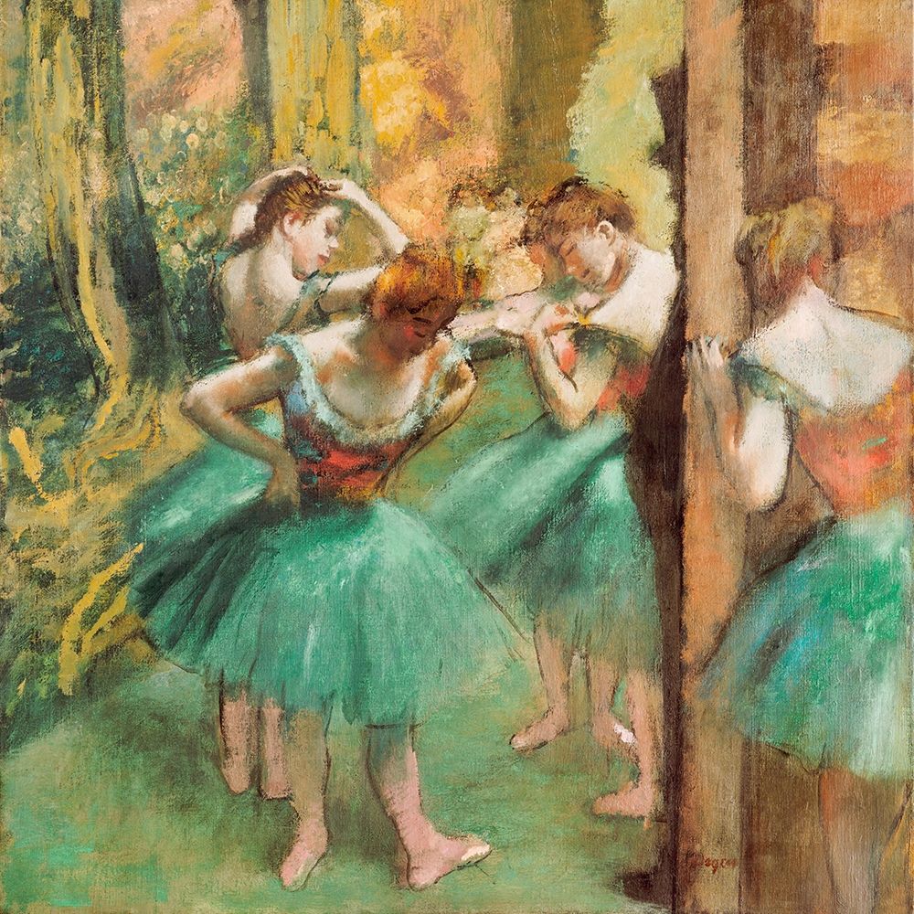 Dancers, Pink and Green art print by Edgar Degas for $57.95 CAD