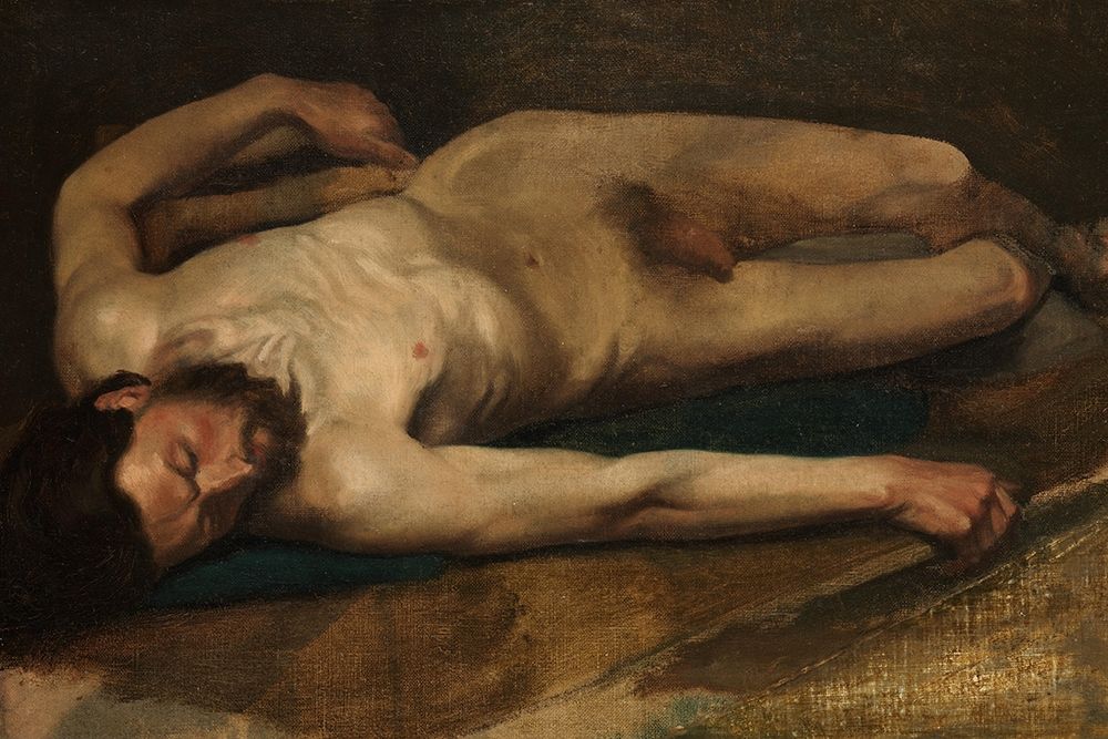 Male Nude art print by Edgar Degas for $57.95 CAD