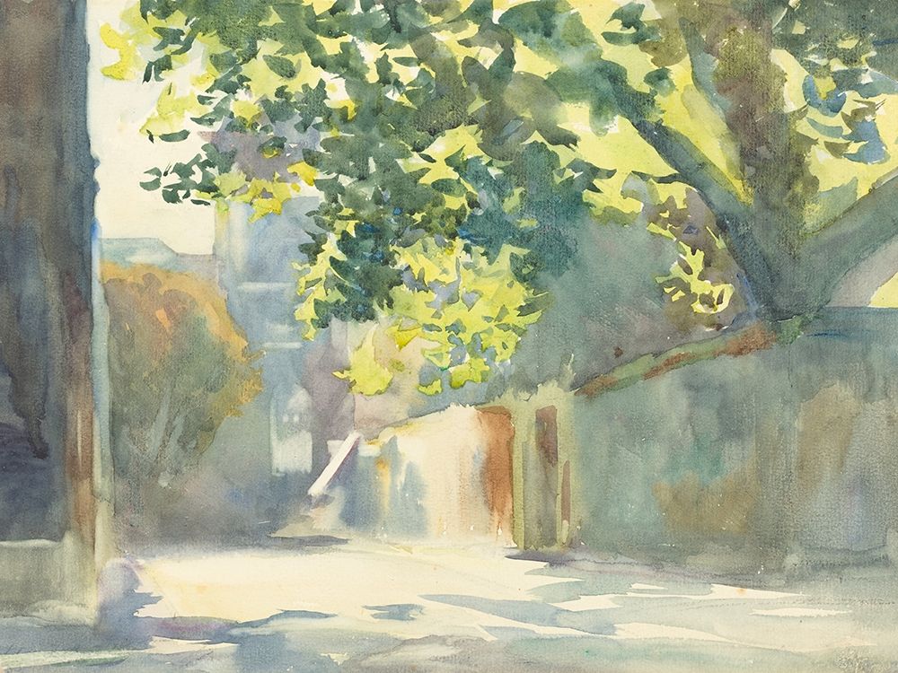 Sunlit Wall Under a Tree art print by John Singer Sargent for $57.95 CAD