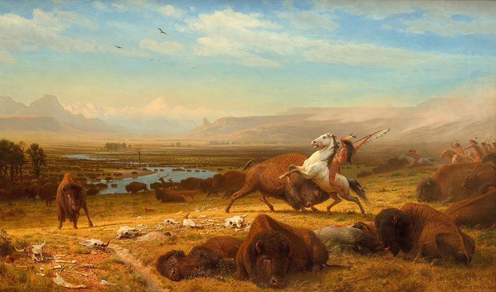 The Last of the Buffalo art print by Albert Bierstadt for $57.95 CAD