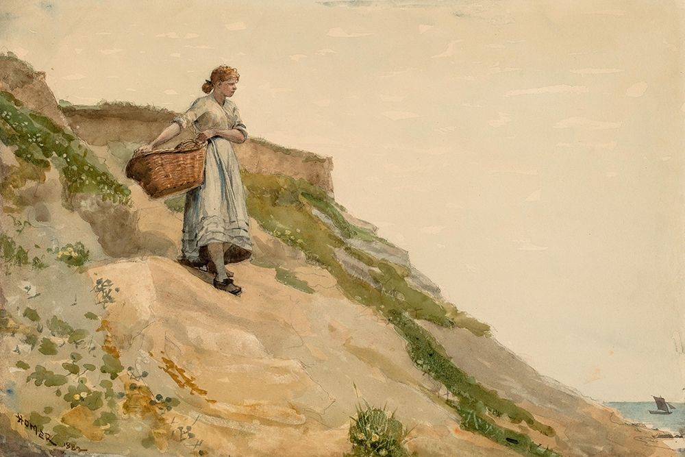 Girl Carrying a Basket art print by Winslow Homer for $57.95 CAD
