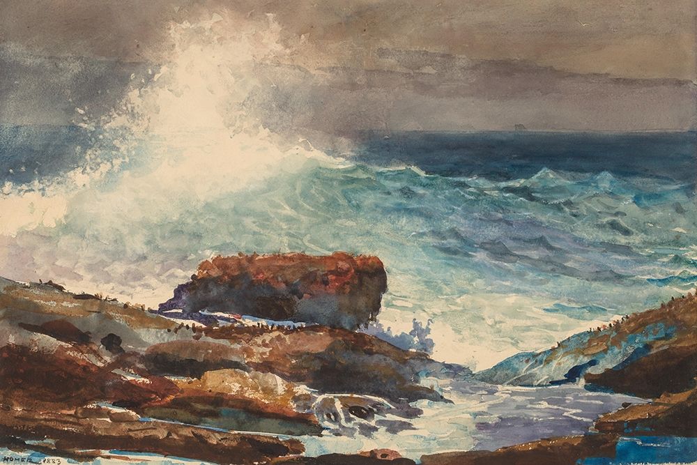 Incoming Tide, Scarboro, Maine art print by Winslow Homer for $57.95 CAD