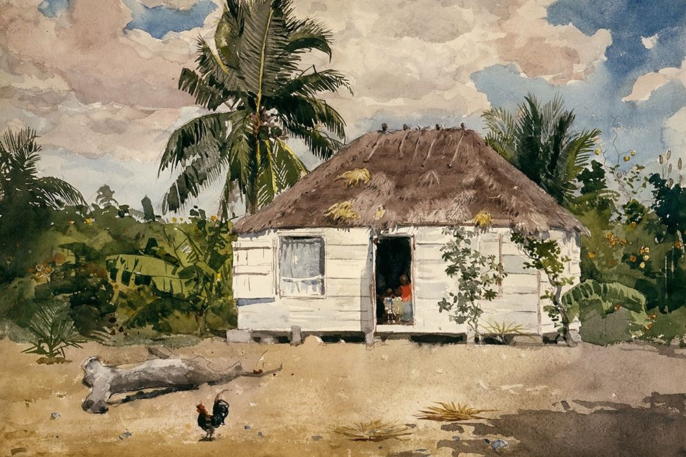Native hut at Nassau art print by Winslow Homer for $57.95 CAD
