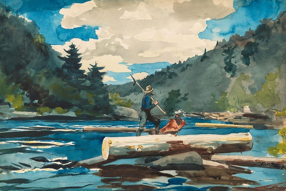Hudson River, Logging art print by Winslow Homer for $57.95 CAD