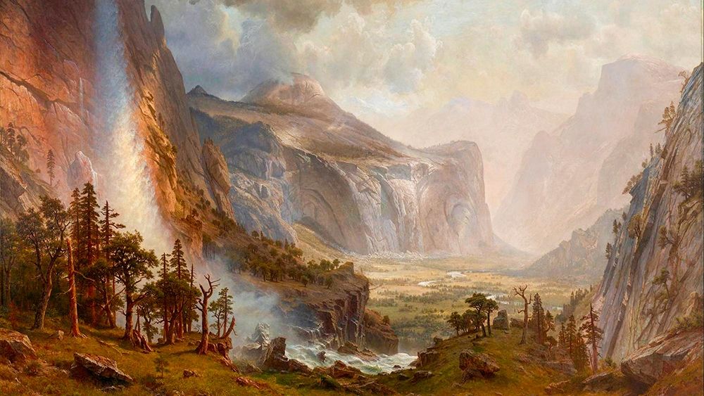 The Domes of the Yosemite art print by Albert Bierstadt for $57.95 CAD
