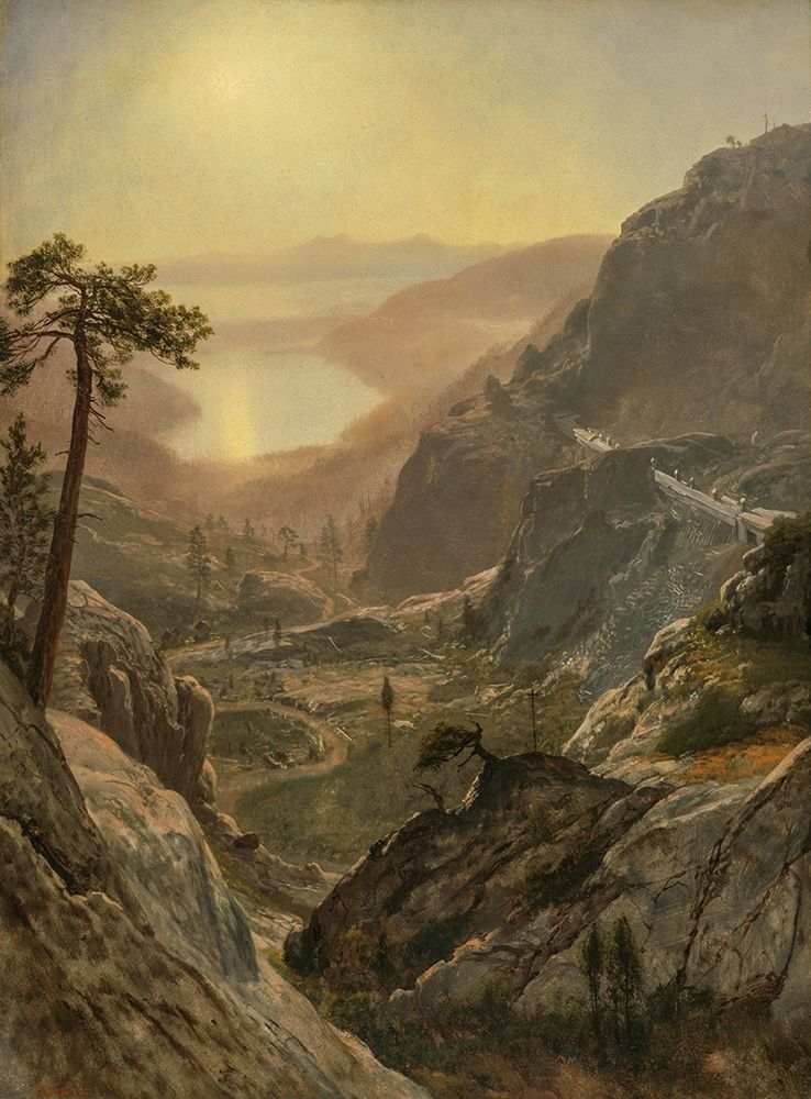 View of Donner Lake art print by Albert Bierstadt for $57.95 CAD