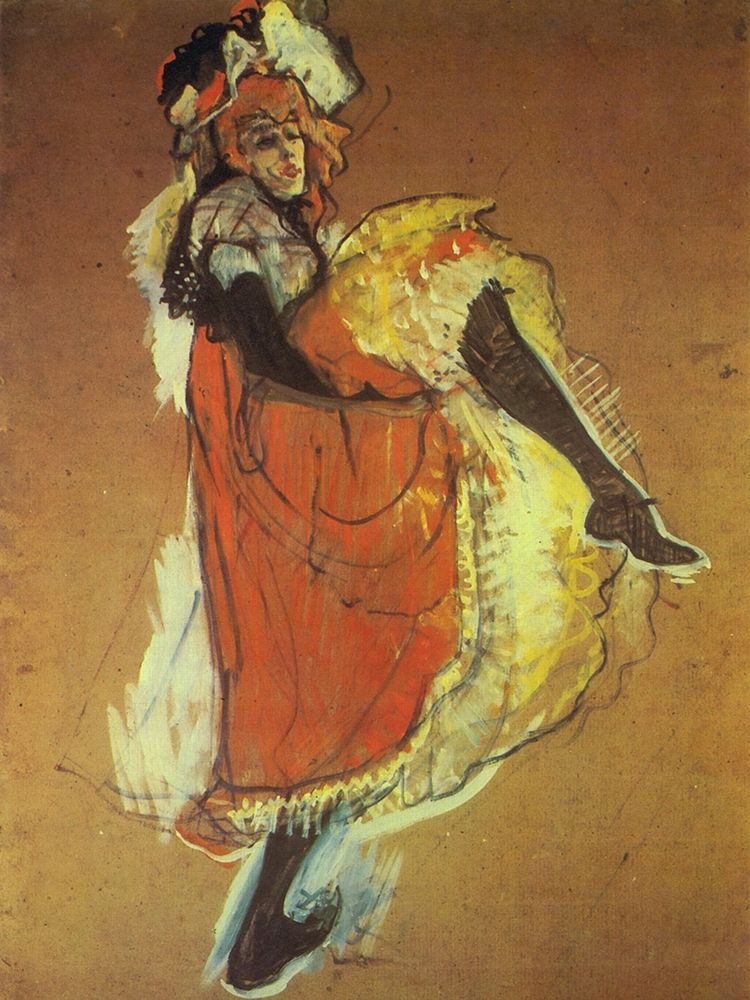 Jane Avril Dancing art print by Henri de Toulouse-Lautrec for $57.95 CAD