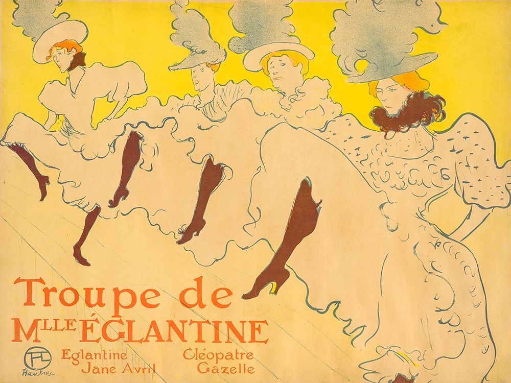 Mademoiselle Eglantineâ€™s Troupe art print by Henri de Toulouse-Lautrec for $57.95 CAD