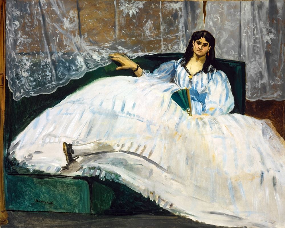 Woman with a Fan art print by Edouard Manet for $57.95 CAD
