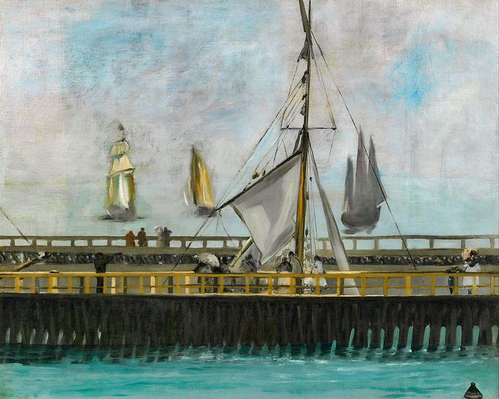 The jetty of Boulogne-sur-Mer art print by Edouard Manet for $57.95 CAD