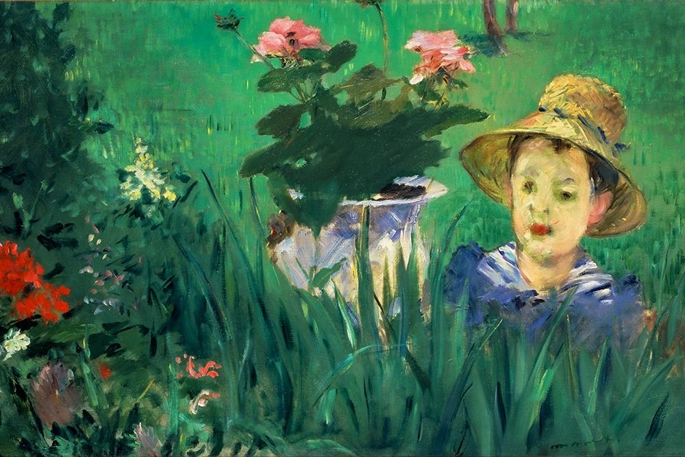 Boy in Flowers art print by Edouard Manet for $57.95 CAD