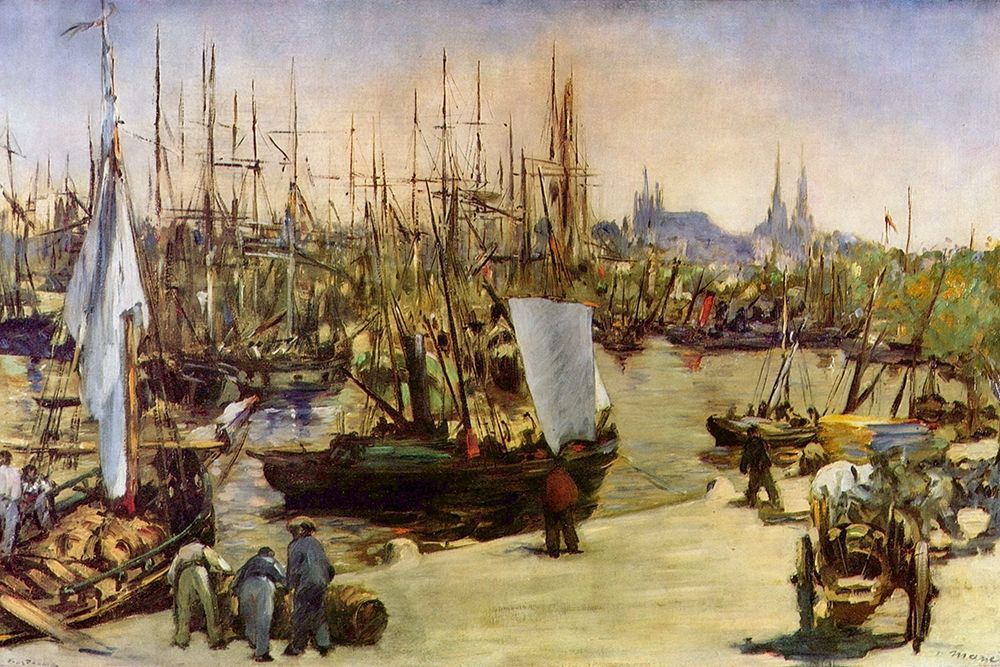 Port of Bordeaux art print by Edouard Manet for $57.95 CAD