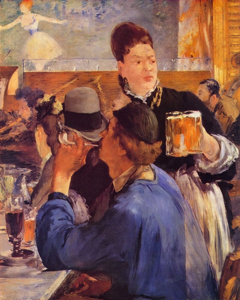 Waitress serving beer art print by Edouard Manet for $57.95 CAD