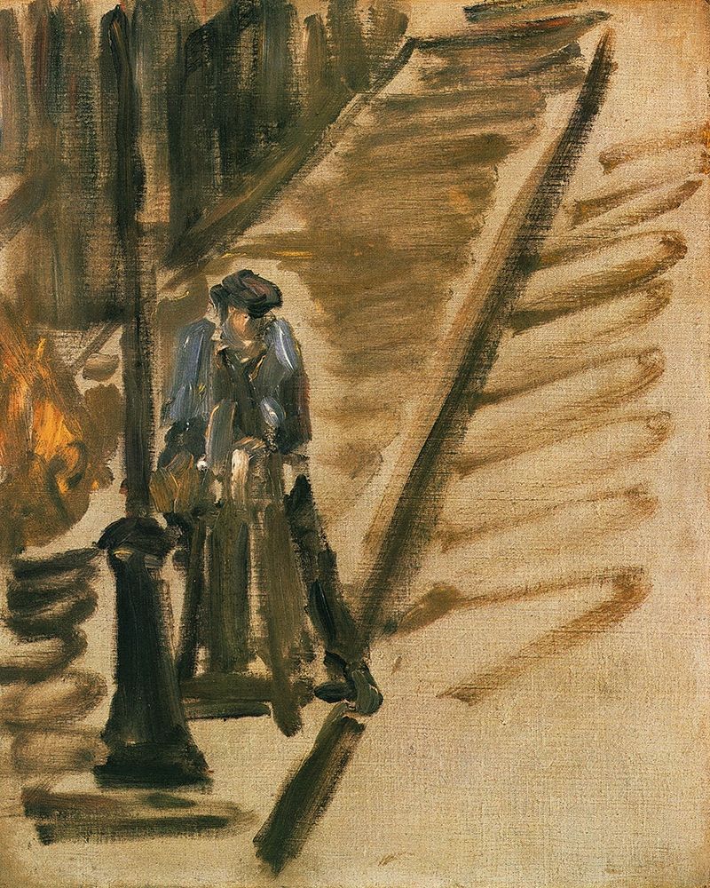 Rue Mossnier with Knife Grinder art print by Edouard Manet for $57.95 CAD