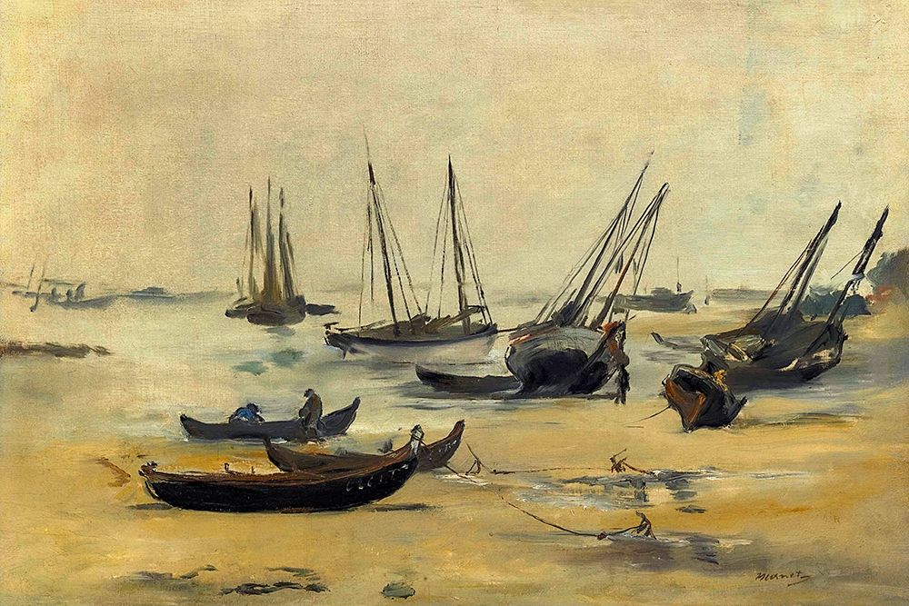 The beach at low tide art print by Edouard Manet for $57.95 CAD