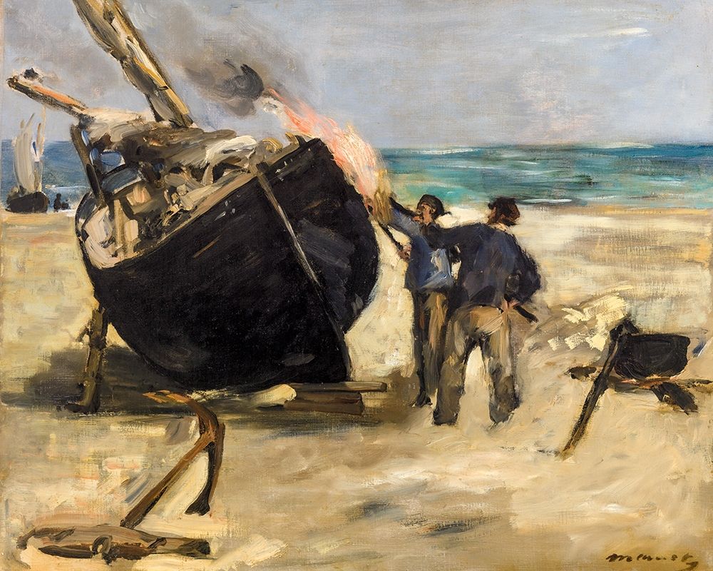 Tarring the BoatÂ  art print by Edouard Manet for $57.95 CAD