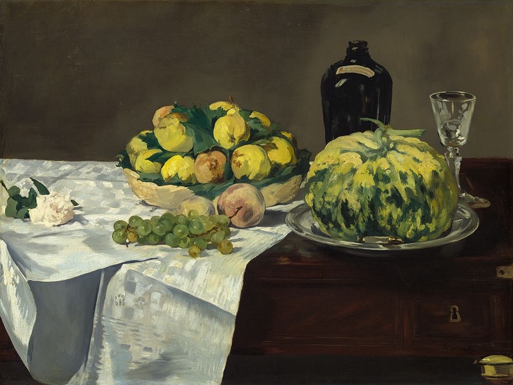 Still Life with Melon and Peaches art print by Edouard Manet for $57.95 CAD