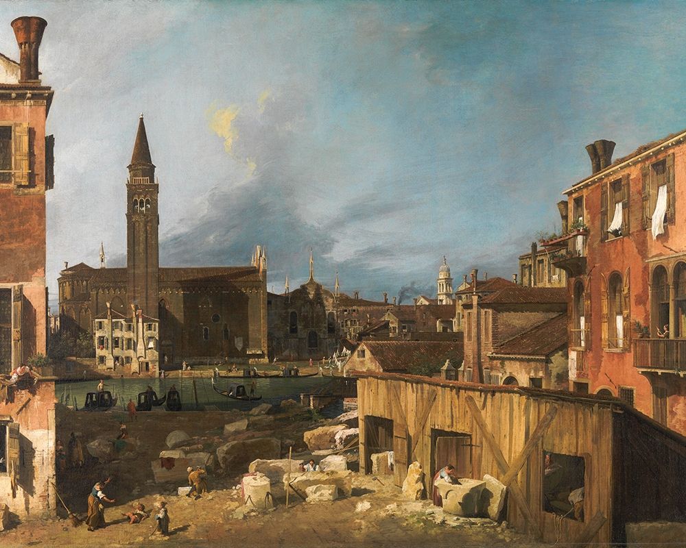 The Stonemasons Yard art print by Canaletto for $57.95 CAD